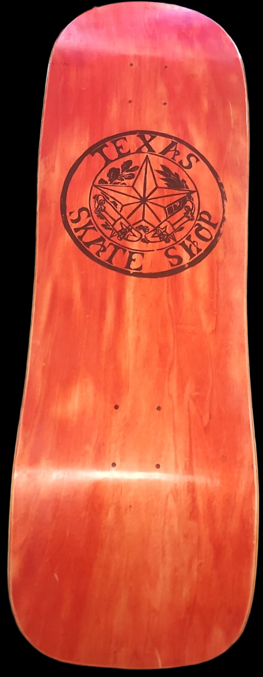 Fun-Key Laminates *Jason Lee Shape* Texas Twister Mold Skateboard Deck  Red