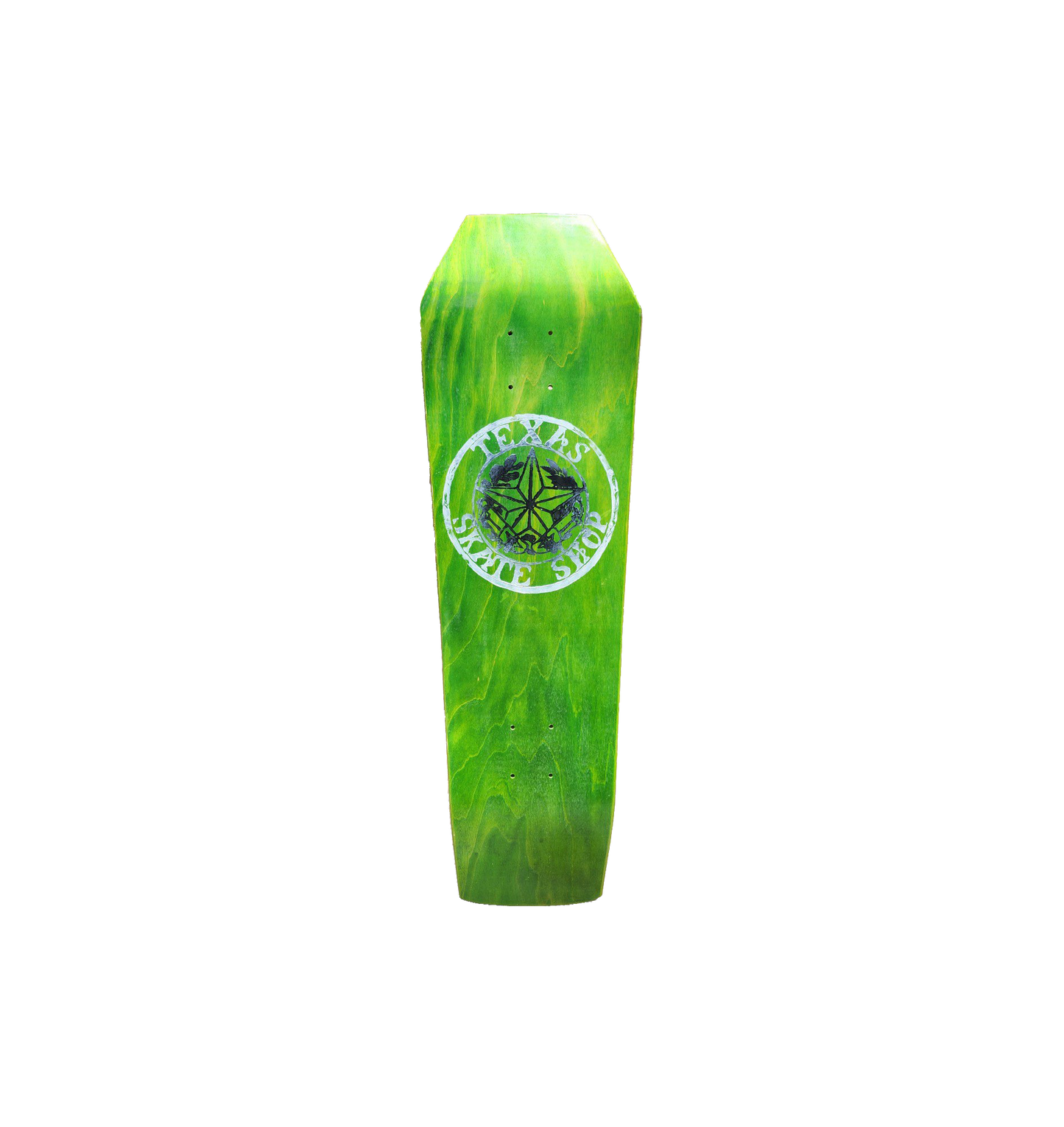 coffin shaped skateboard deck