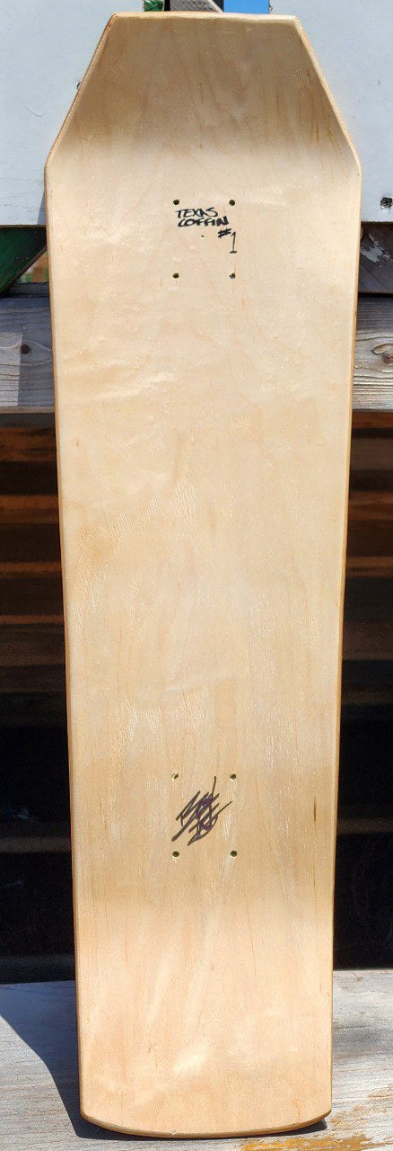 coffin shaped skateboard deck