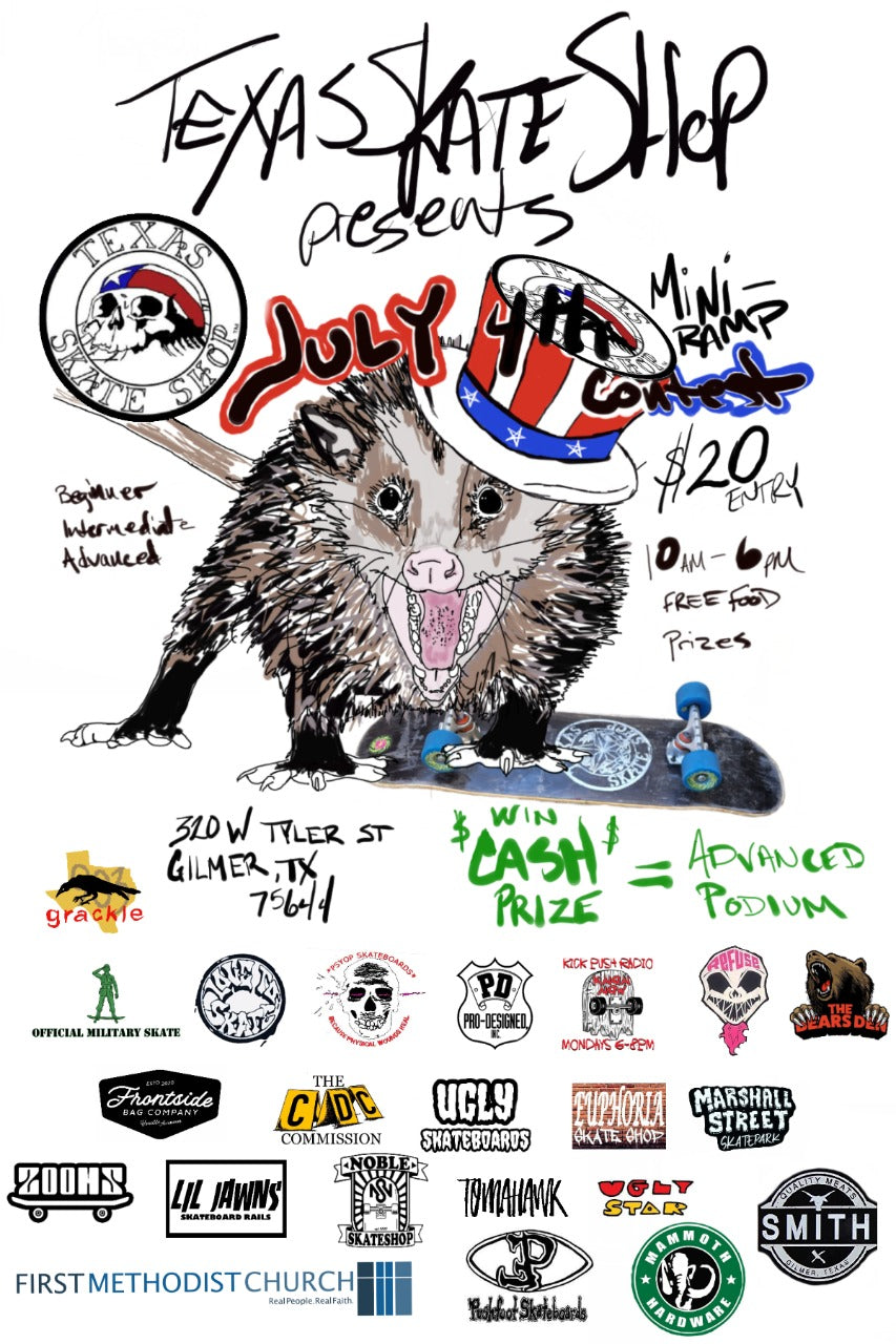 4th of July Miniramp Skateboard Contest Event Poster