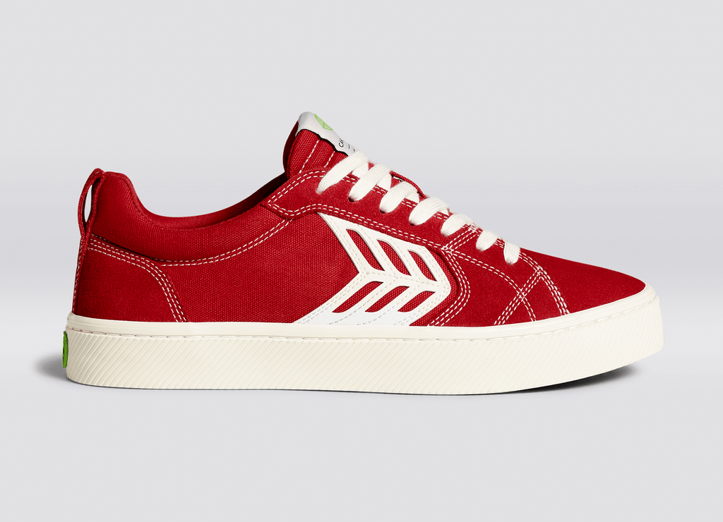 Cariuma Catiba Pro Skate Sneakers Mens Sz 12.5 Red Suede Low Top Athletic Shoes Red/Cabernet & Ivory Skate Sneakers | Catiba Pro 2.0  main image 3